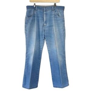 Wrangler High Rise Retro Light Wash Trousers Jeans 36